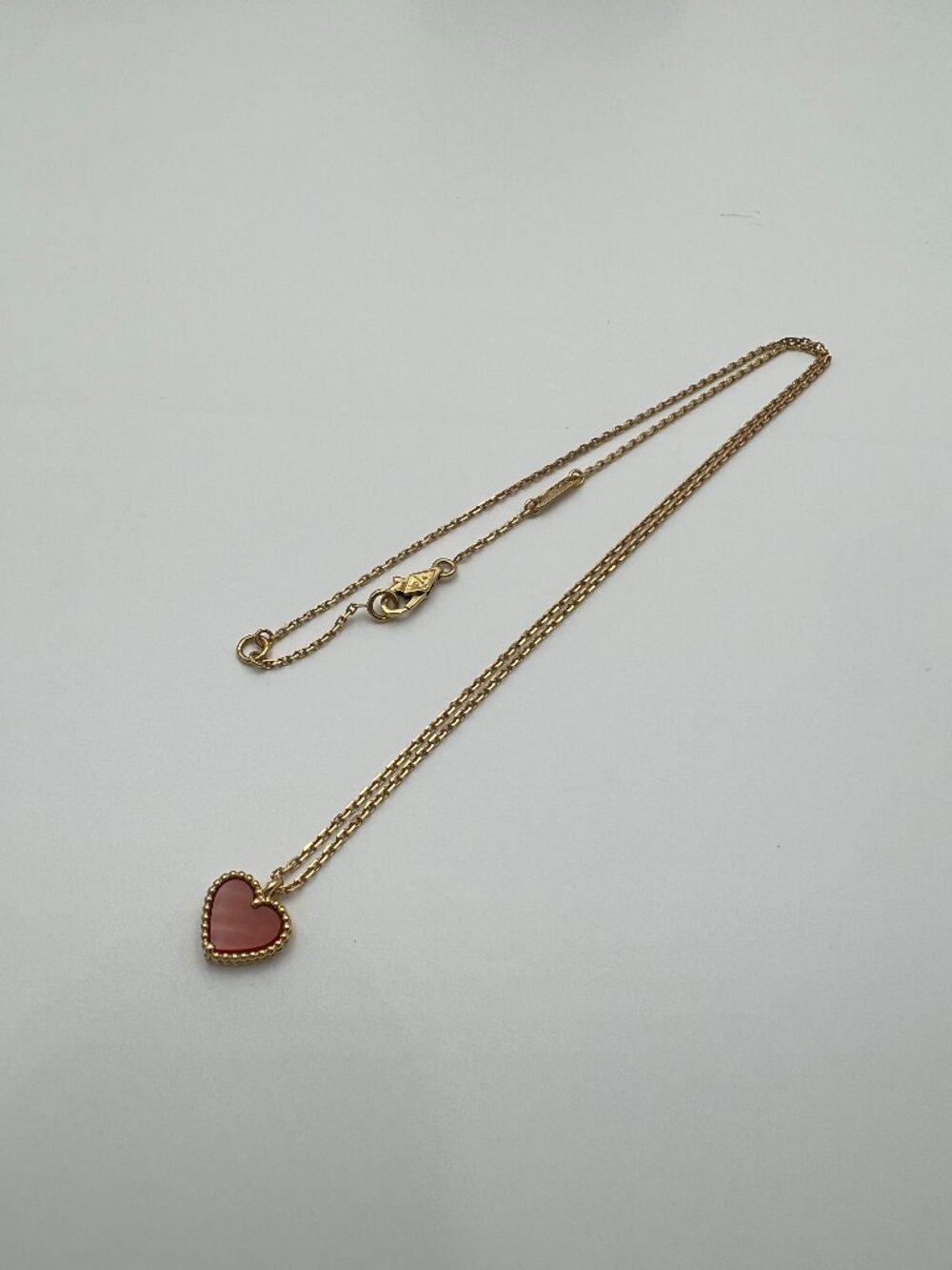 Authentic Van Cleef & Arpels Sweet Hearts Necklace Carnelian Rose Gold - Picture 3 of 12